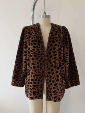 vintage style Leopard print jacket o/s